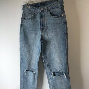 Women's Wild Fable Highest Rise Mom Jean Size 2 Distressed